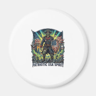 Patriotic Zombie Patriot General Zombie Apocalypse Magnet