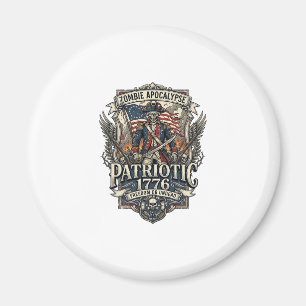 Patriotic Zombie Patriot General Zombie Apocalypse Magnet