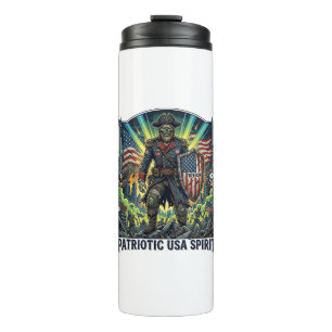 Patriotic Zombie Patriot General Zombie Apocalypse Thermal Tumbler