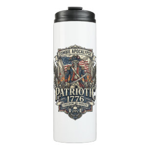 Patriotic Zombie Patriot General Zombie Apocalypse Thermal Tumbler
