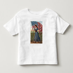 Patriotically Dressed Woman Toddler T-Shirt