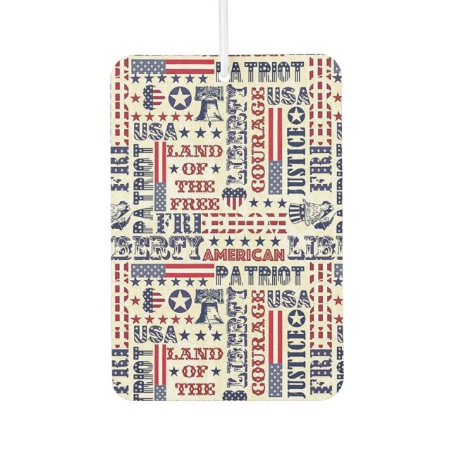 Patriotism Car Air Freshener (Front)