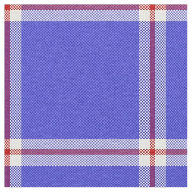 Patriots' Plaid Fabric (Close Up)