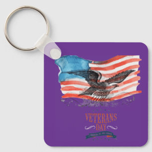 Patriots remembered royal purple key ring