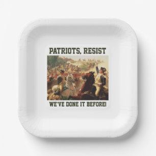 Patriots Resist Attacks on Democracy Paper Plate