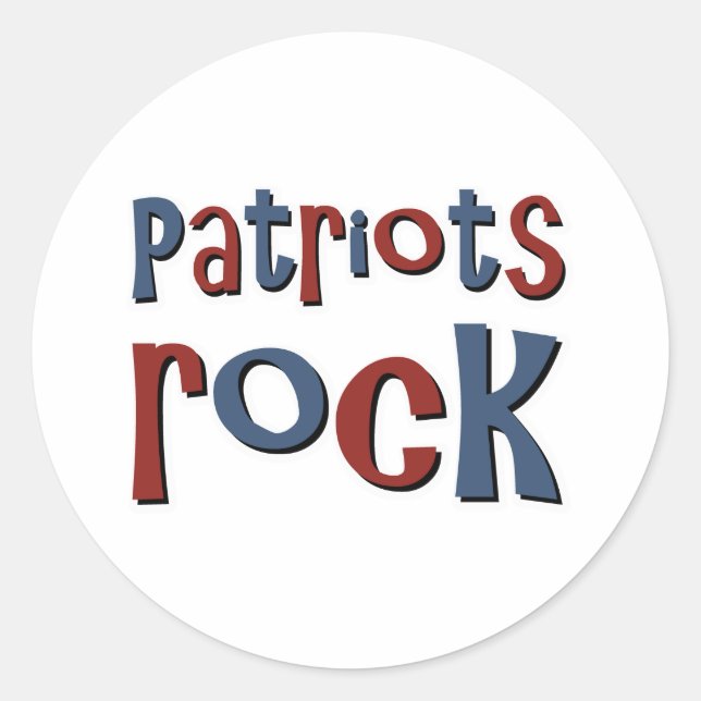 Patriots Rock Classic Round Sticker (Front)