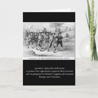 Patriots Veteran's Day Greeting Card