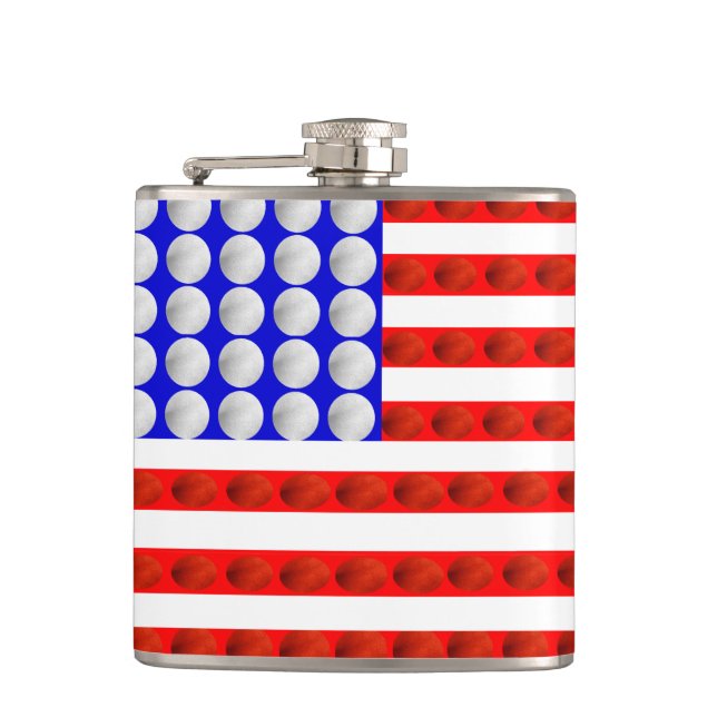 Patriots Vinyl Wrapped Flask (Front)