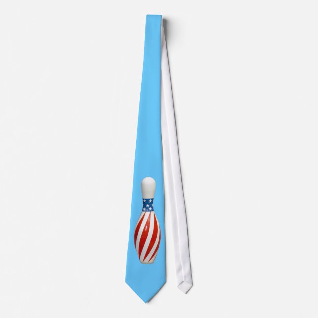 Patrioyic Bowling Pin Tie (Front)