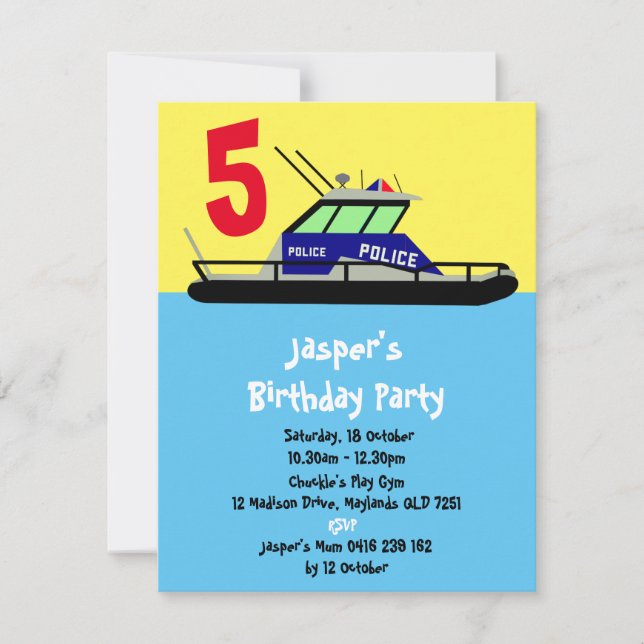 Patrol Boat Invitation (Front)