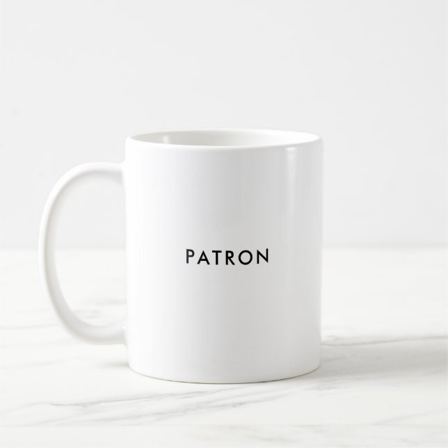 Patron | Boss | Custom French Coffee Mug (Left)