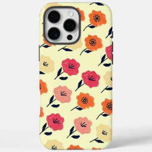 Patrón floral vibrante iPhone 16 pro max case