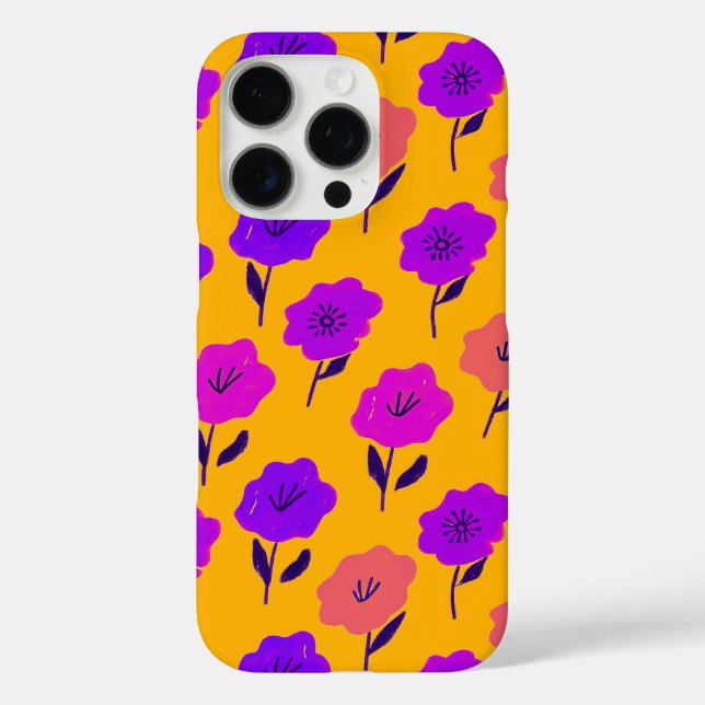 Patrón floral vibrante Case-Mate iPhone case (Back)