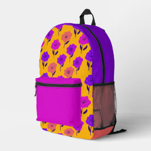 Patrón floral vibrante printed backpack