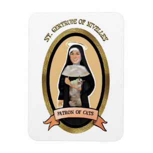 Patron Saint of Cats magnet for the fridge