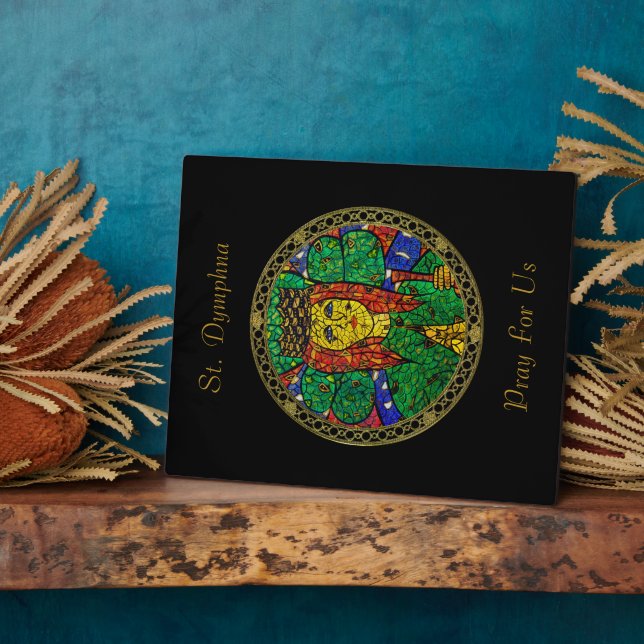 Patron Saint Of Depression And Anxiety St Dymphna Plaque (Side)