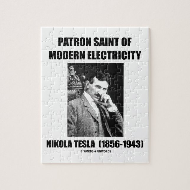 Patron Saint Of Modern Electricity (Nikola Tesla) Jigsaw Puzzle (Vertical)