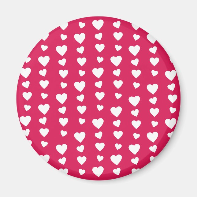 Patron White Hearts of Valentine's Day Magnet (Front)