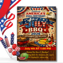 Patrotic BBQ 4th of July America's 250th