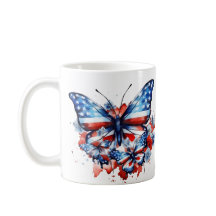 Patrotic Butterflies USA Flag July 4th 