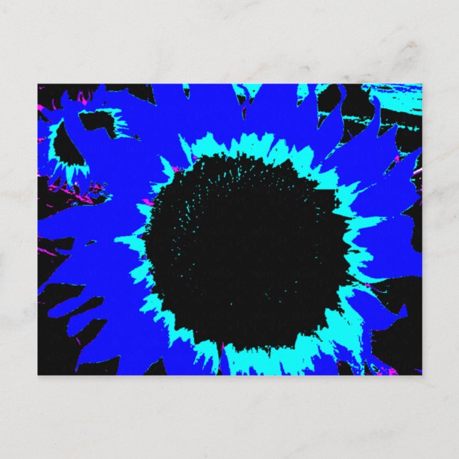 Patsy and Mandy Blue Sunflower Postcard (Front)