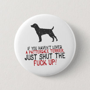 Patterdale Terrier 6 Cm Round Badge