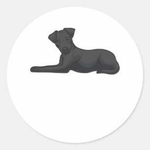 Patterdale Terrier Dog Classic Round Sticker