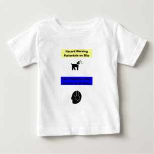 Patterdale Terrier Hazard Warning! Baby T-Shirt