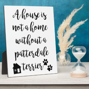 Patterdale Terrier Print with easel Plaque