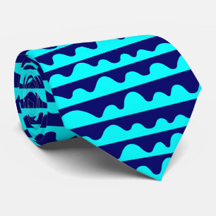 Pattern 020815 - Cyan and Dark Blue 000066 Tie