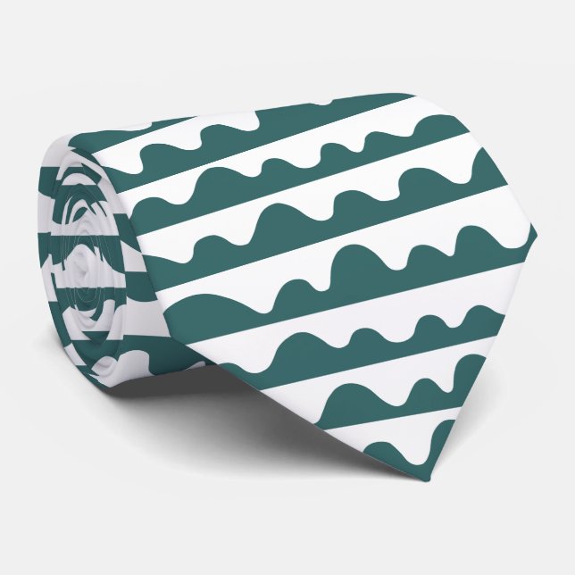 Pattern 020815 - Moss Green and White Tie (Rolled)