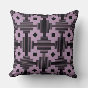Pattern 061214 - Black with Mauve b38fb1 Cushion