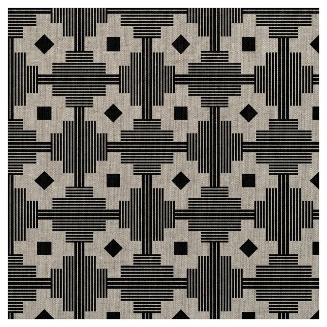Pattern 061214 - White on Black (Tone Reversed) Fabric (Swatch)