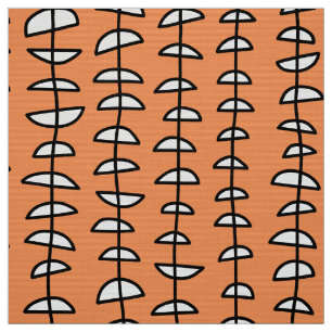Pattern 080515 - Black and White on Orange Fabric