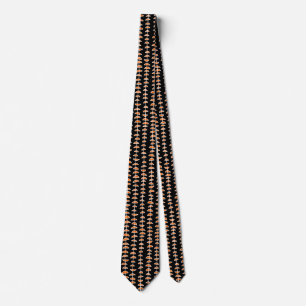 Pattern 080515- White and Orange on Black Tie