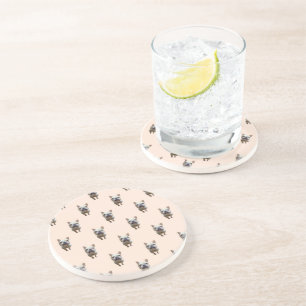 pattern_1_french bulldog_1 sandstone coaster