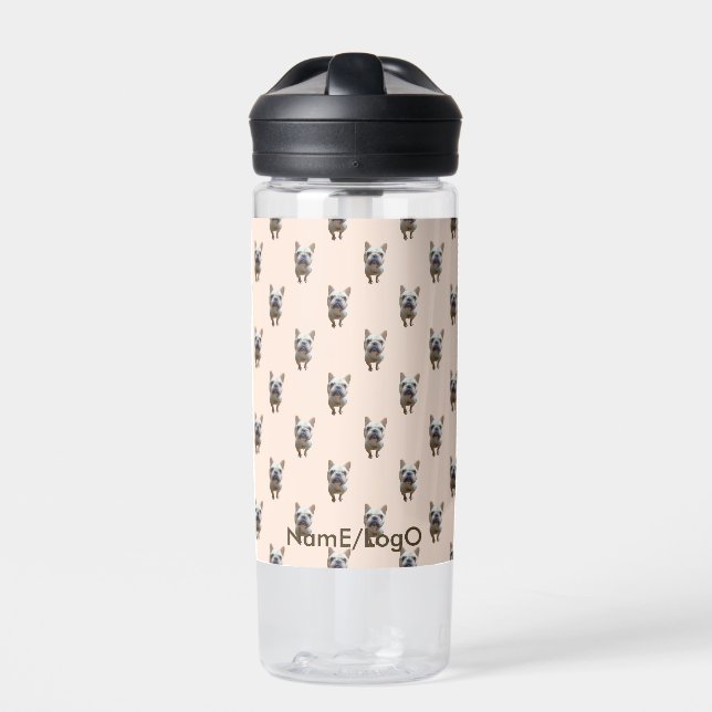 pattern_1_french bulldog_1 water bottle (Front)