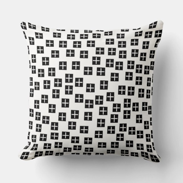 Pattern 270715 - Black and White Cushion (Front)