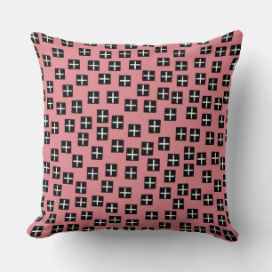Pattern 270715 - Black and White on Pink e3868f Cushion