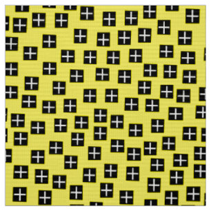 Pattern 270715 - Black and White on Yellow Fabric