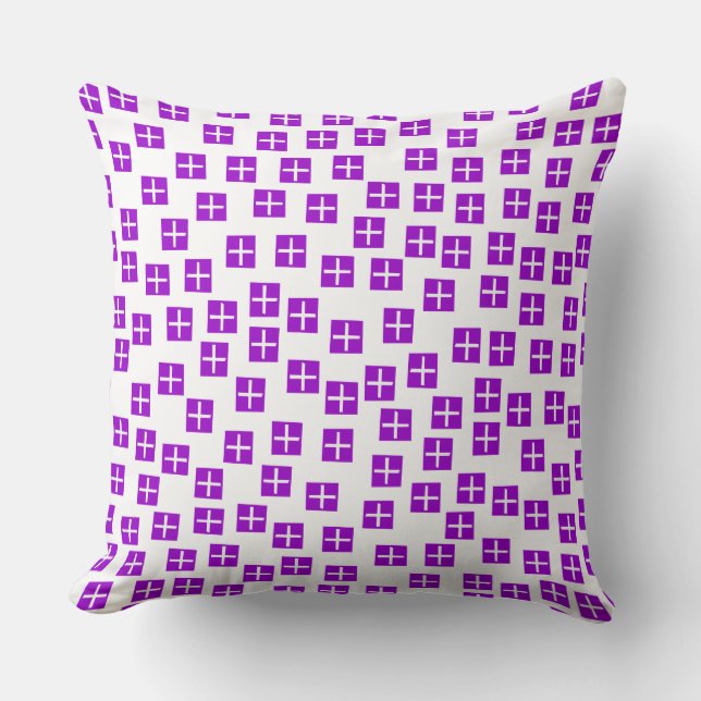 Pattern 270715 - Purple and White Cushion (Front)