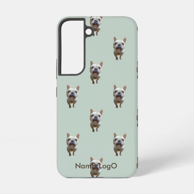 pattern_2_french bulldog_2 samsung galaxy s22 case (Back)