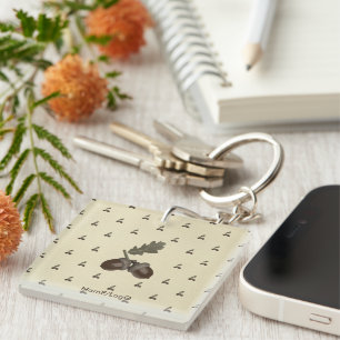 pattern_3_acorn_1 acrylic key ring