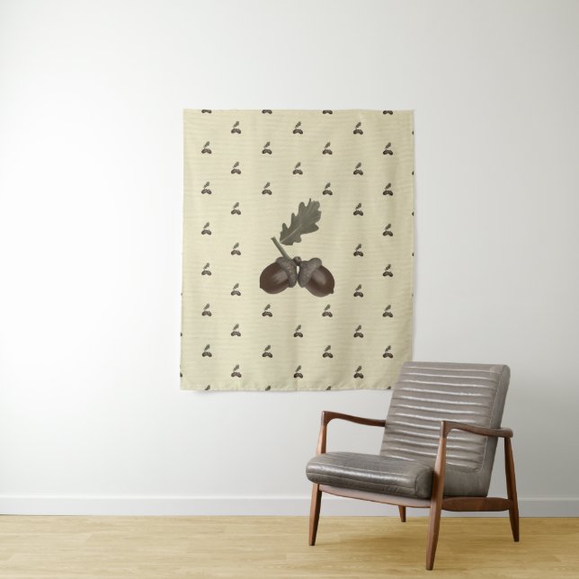 pattern_3_acorn_1 M_size tapestry (In Situ)