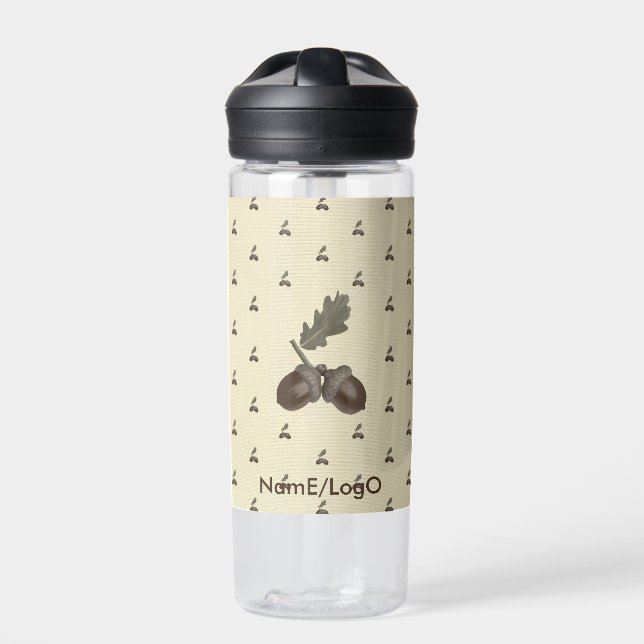 pattern_3_acorn_1 water bottle (Front)