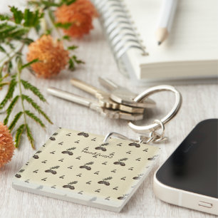 pattern_4_acorn_2 acrylic key ring