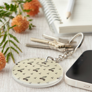 pattern_4_acorn_2 acrylic key ring