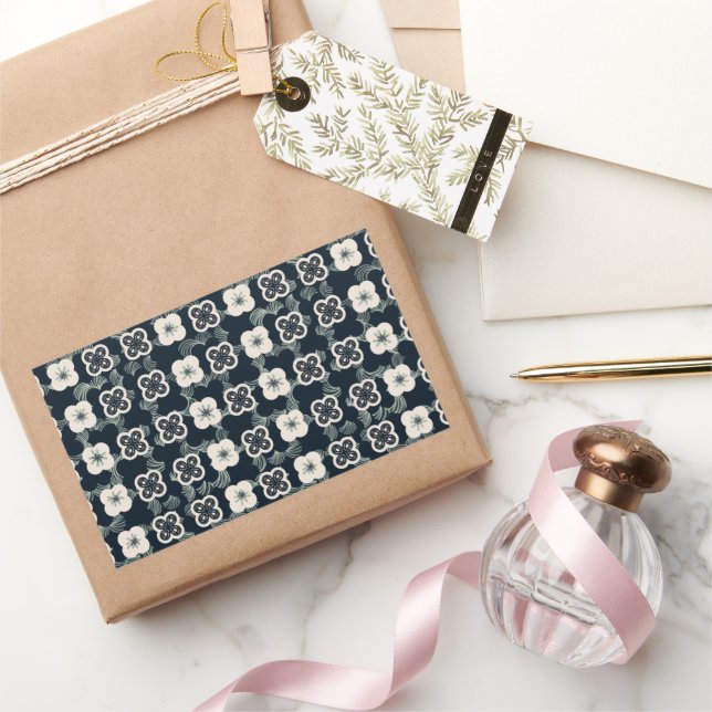 pattern_5_flower_1 rectangular sticker (Gifting)