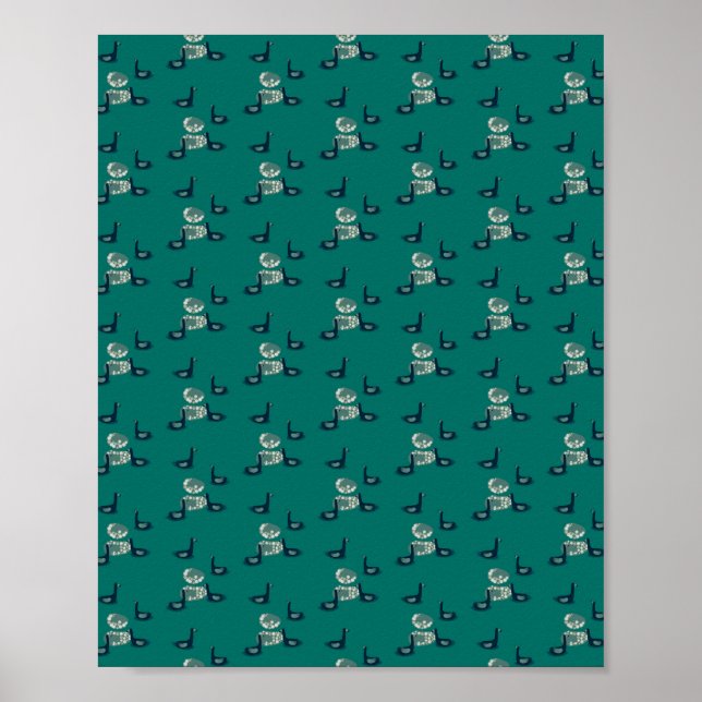 pattern_6_ducks, a girl's friend matte poster (Front)
