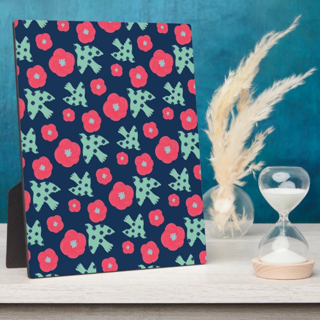 pattern_7_camellia and bird_1 plaque (Side)